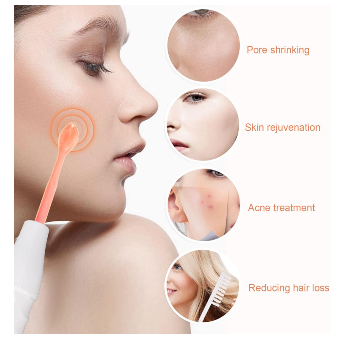 Alta Frecuencia Facial 4 Electrodos